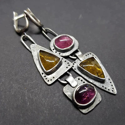 Pendientes triangulares geométricos vintage
