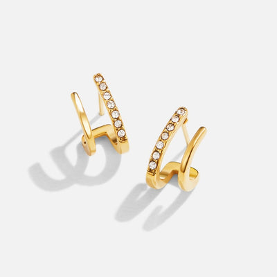 Pendientes de garra con cristal