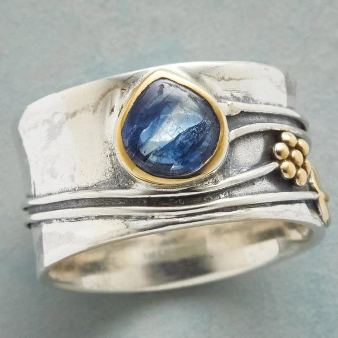 Anillo bohemio con piedra