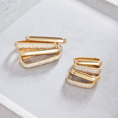 Anillos con pavé de iconos grandes
