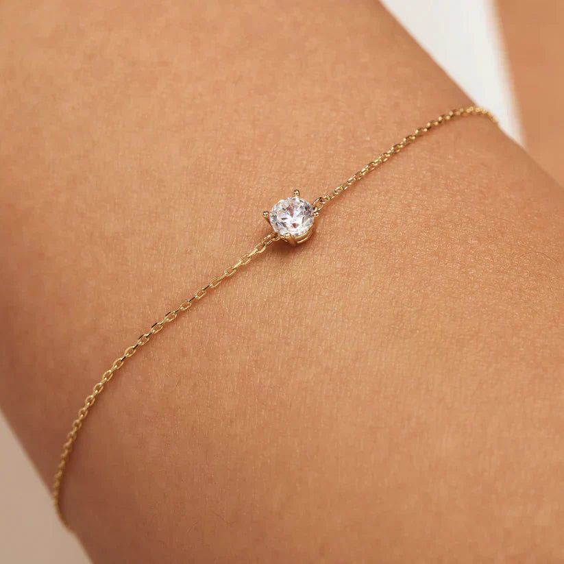Pulsera con piedras de moissanita Cléa