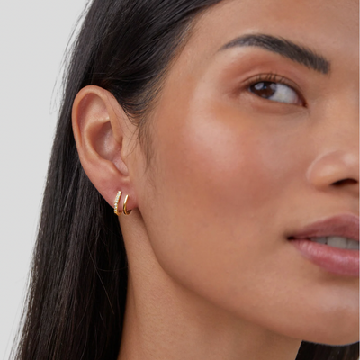 Pendientes de garra con cristal