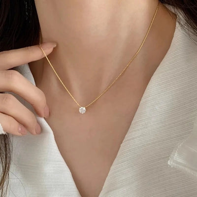 Collar de piedra moissanita Cléa