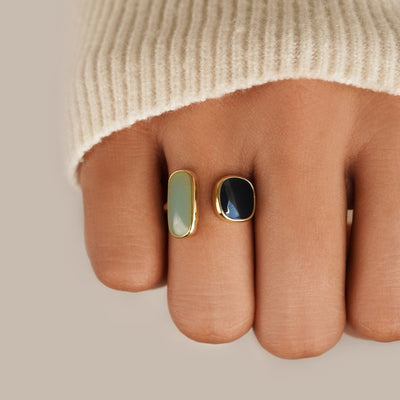 Anillo envolvente de aguamarina