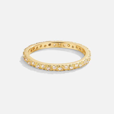 Anillo Arquette de oro y cristal