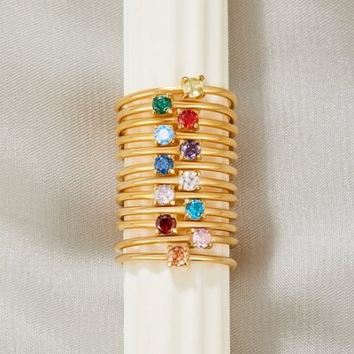 Anillos con piedra natal