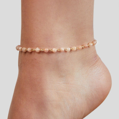 Tobillera de oro rosa
