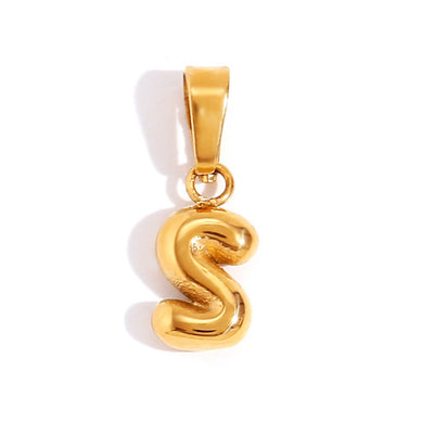 Collar con letras de burbujas