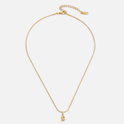 Collar con letras de burbujas