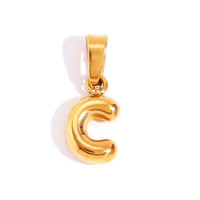 Collar con letras de burbujas