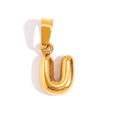 Collar con letras de burbujas