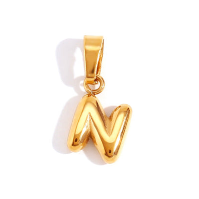 Collar con letras de burbujas