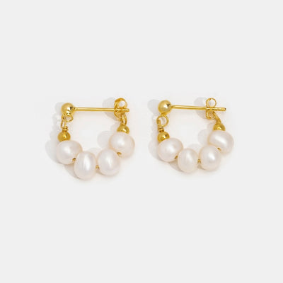 Pendientes de aro con perlas de Celine