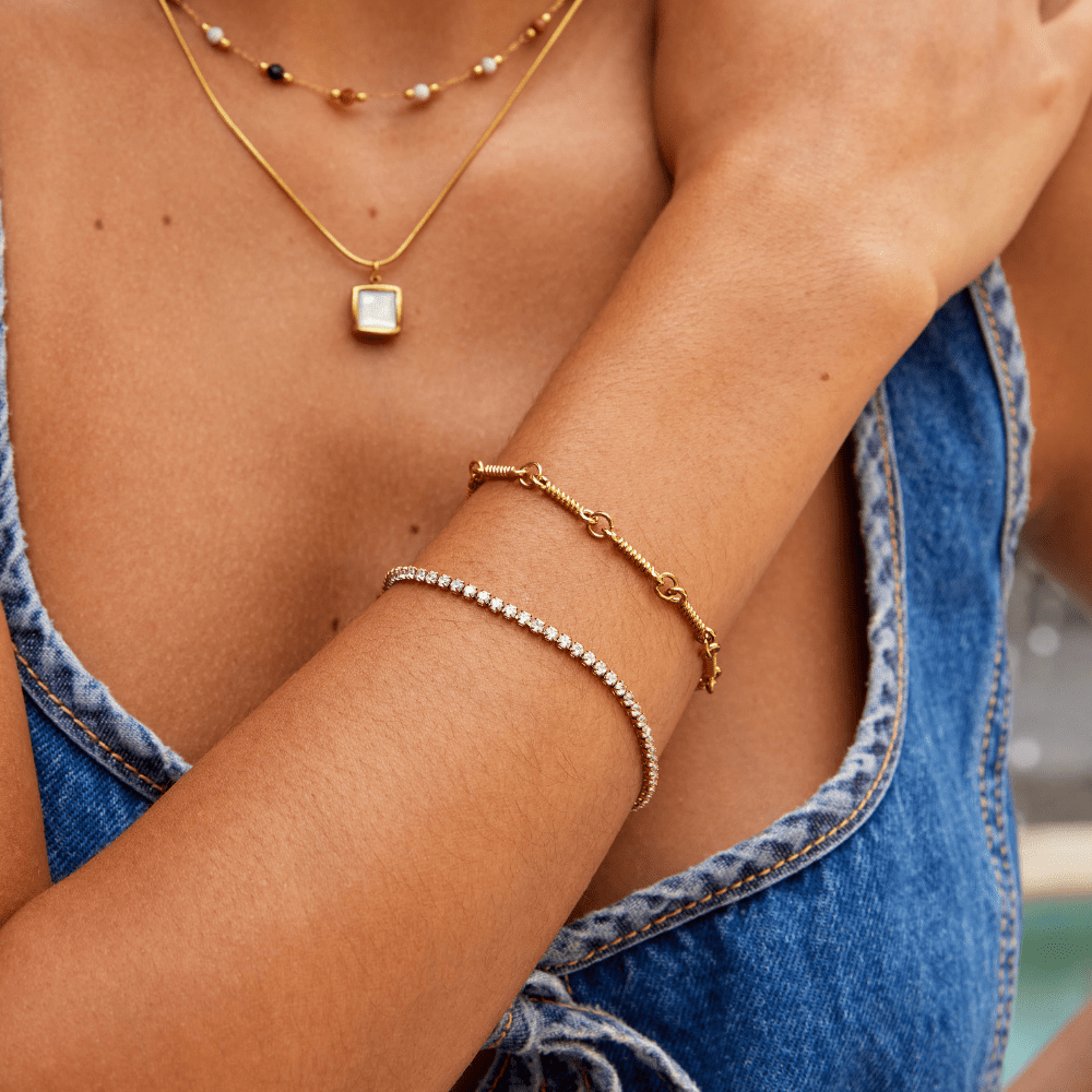 Pulsera de tenis Cordelia Gold