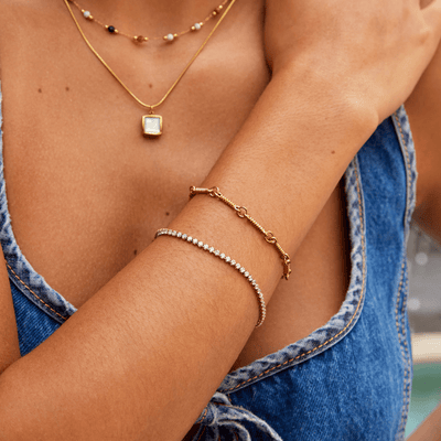 Pulsera de tenis Cordelia Gold