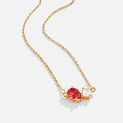 Collar con piedra de nacimiento de cristal