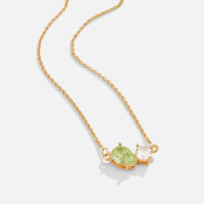 Collar con piedra de nacimiento de cristal