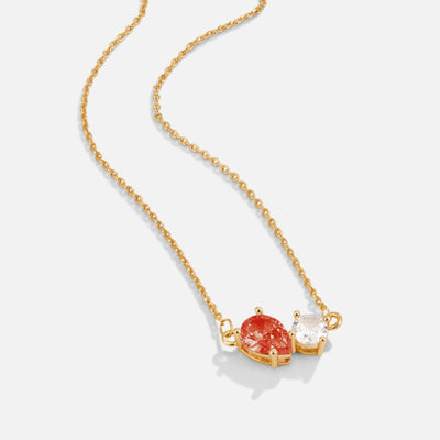 Collar con piedra de nacimiento de cristal