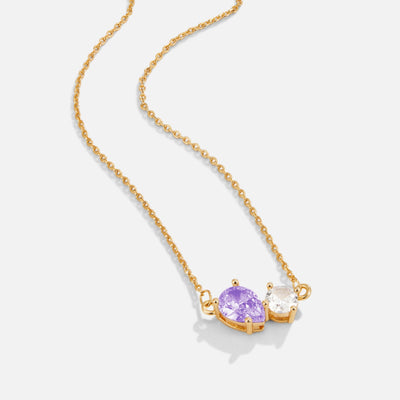 Collar con piedra de nacimiento de cristal