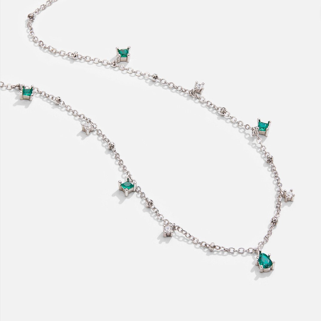 Collar de plata con cristales Emily
