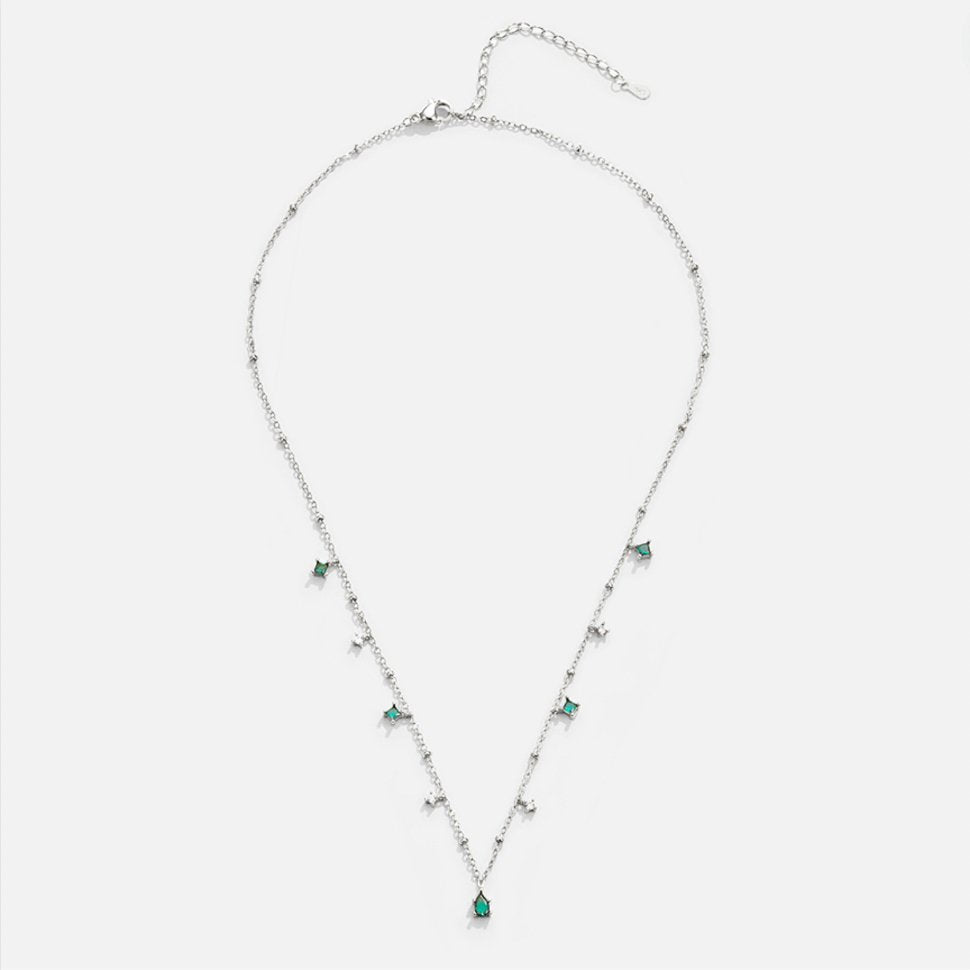 Collar de plata con cristales Emily