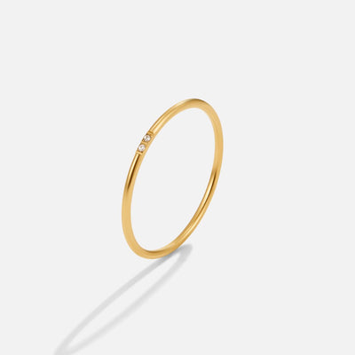 Conjunto de anillos de oro y cristal Eula