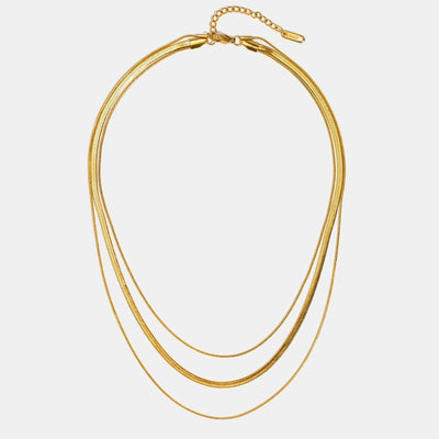 Collar de cadena multicapa de oro