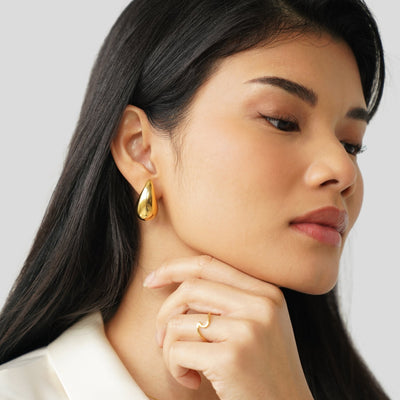 Pendientes colgantes de oro Amara