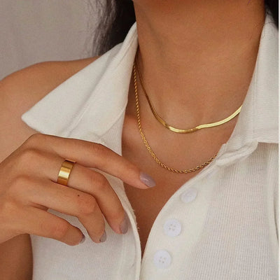 Collar de cadena de oro Ludovica