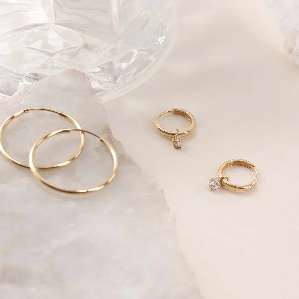 Pendientes Aros Piedra Larmes de Lune