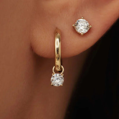 Pendientes Aros Piedra Larmes de Lune