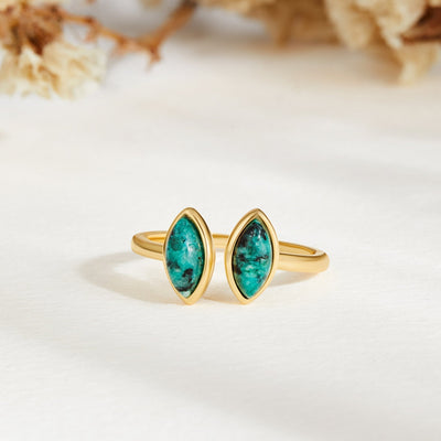 Anillo envolvente de jade verde