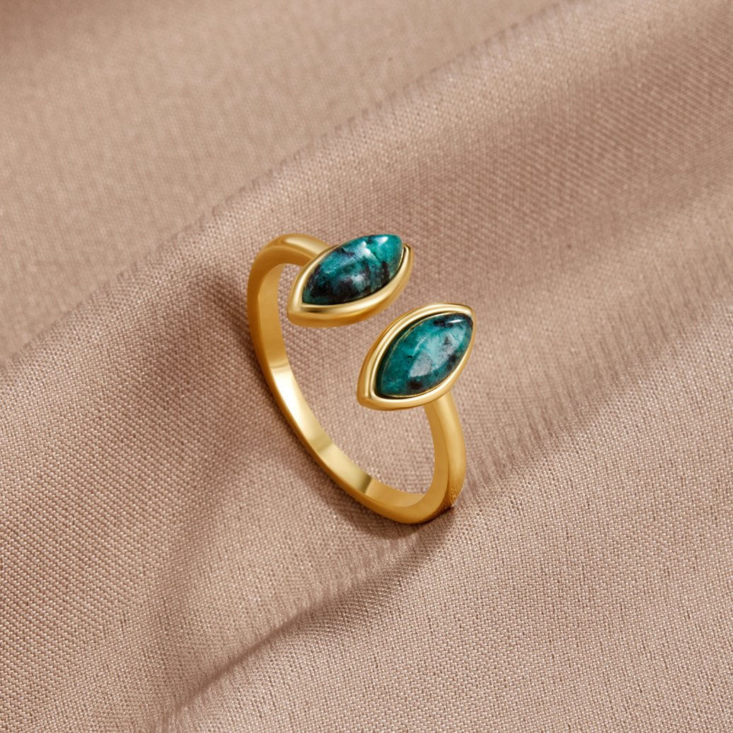 Anillo envolvente de jade verde