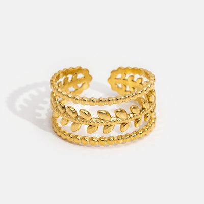 Anillo Marissa con hoja de oro en capas