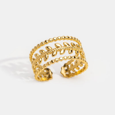 Anillo Marissa con hoja de oro en capas