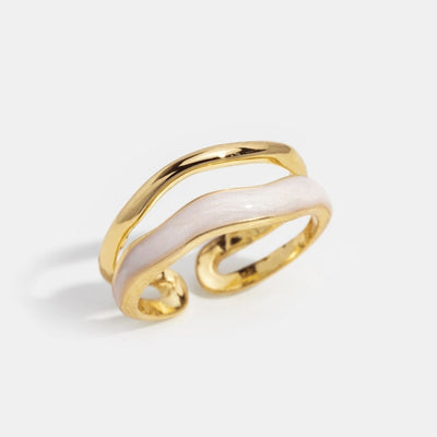 Anillo de oro en capas Sahara