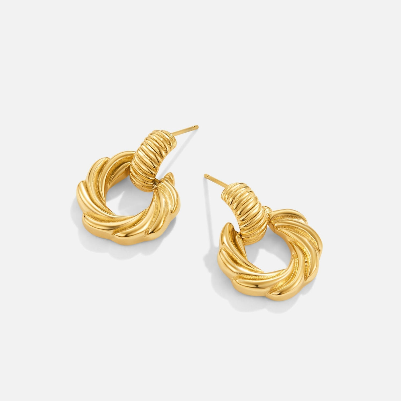 Pendientes de aro trenzados Leah