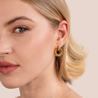 Pendientes de aro trenzados Leah