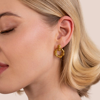 Pendientes de aro trenzados Leah