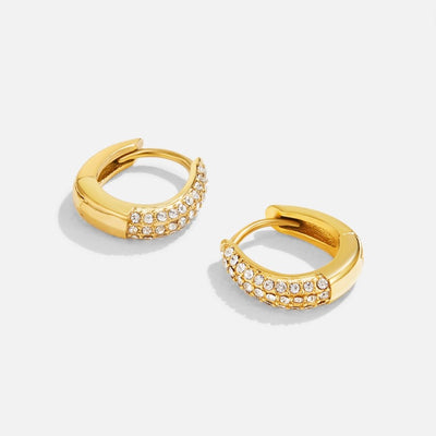 Pendientes de aro de cristal de lirio