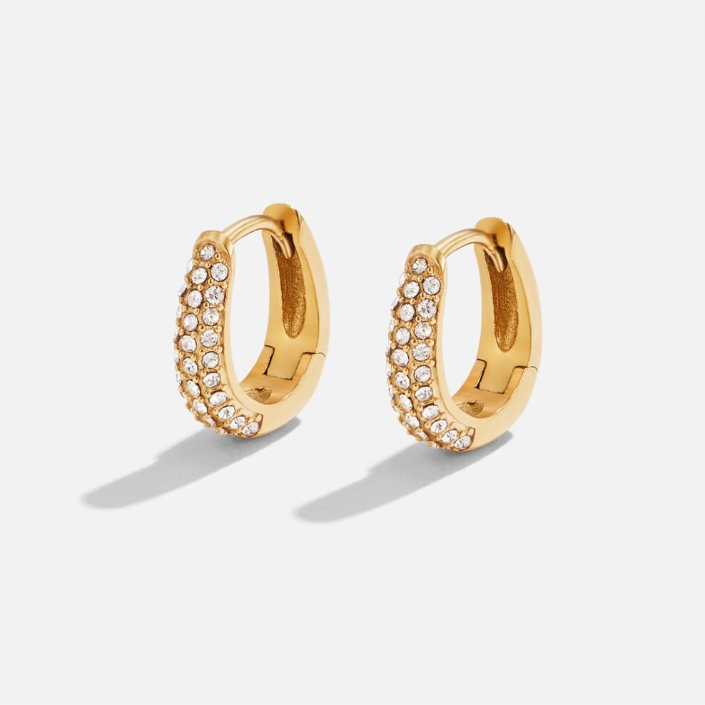 Pendientes de aro de cristal de lirio