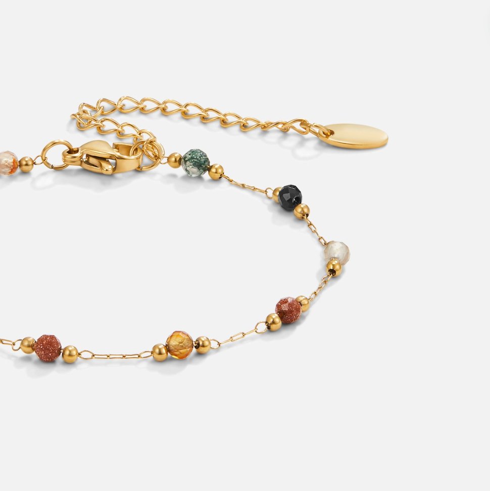 Pulsera de cuentas de piedra Lulu