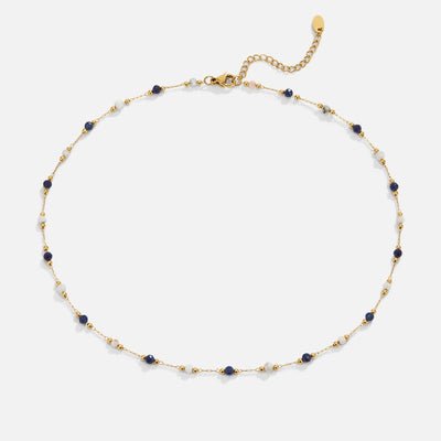 Collar de cuentas de piedra de medianoche de Lulu