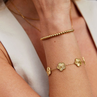 Pulsera de oro con cuentas Niloya