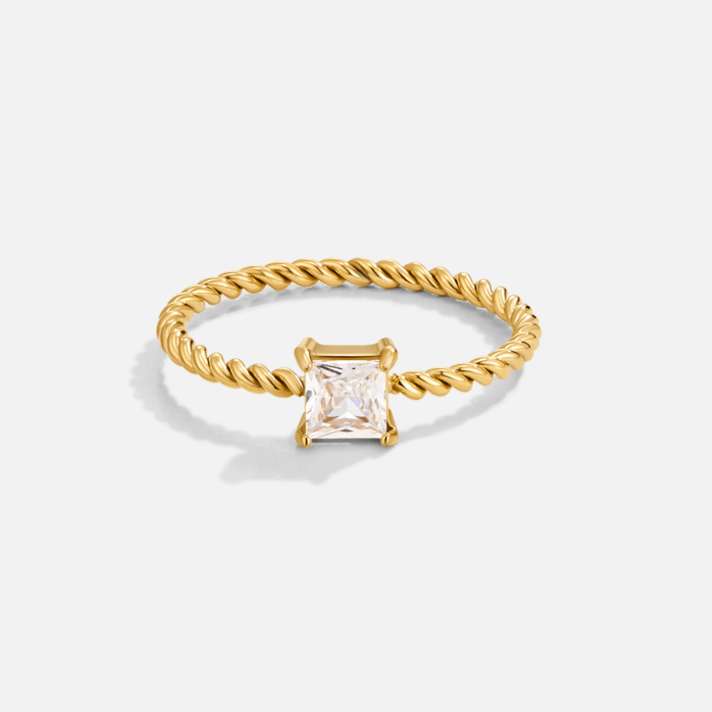 Anillo trenzado de cristal de Sofía
