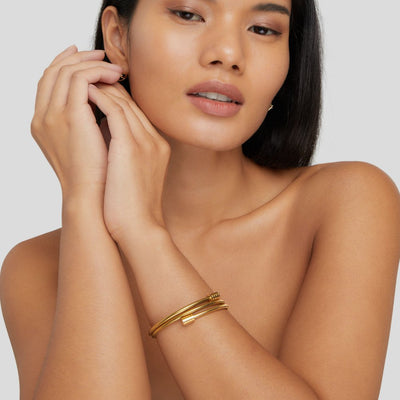 Pulsera trenzada de oro