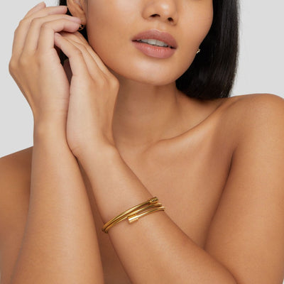 Pulsera trenzada de oro