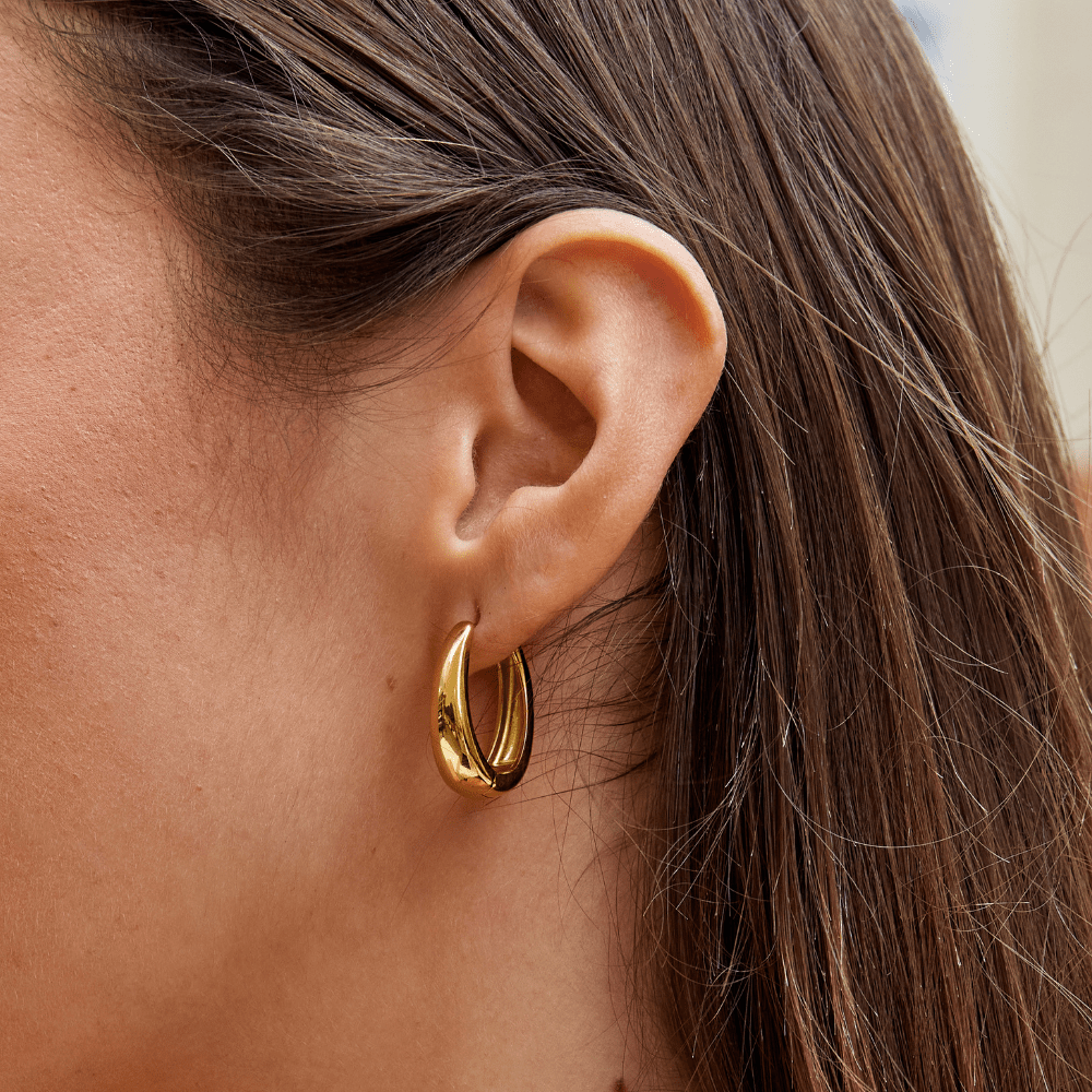 Pendientes de aro dorados Valentina