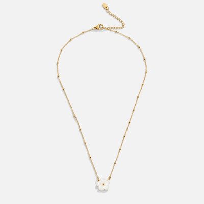 Collar de flores blancas florecientes
