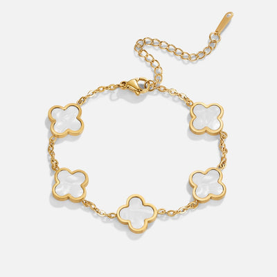 Pulsera de trébol blanco